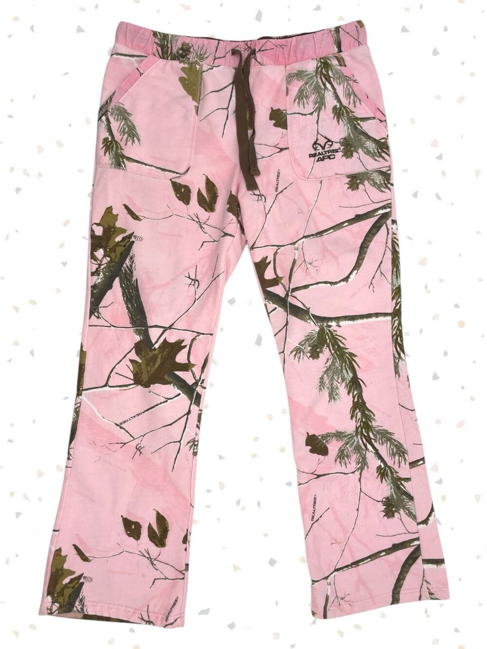 RealTree Pink Lounge Pants Camo Print Casual Pajama Hunting Camouflage Size L